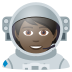 🧑🏿‍🚀 astronaut: dark skin tone display on JoyPixels